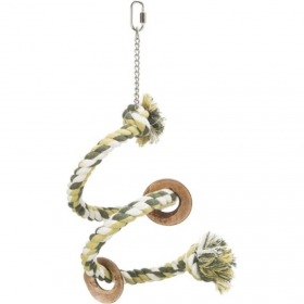 Спираловидна кацалка за птици Trixie Spiral Rope Perch от памучно въже